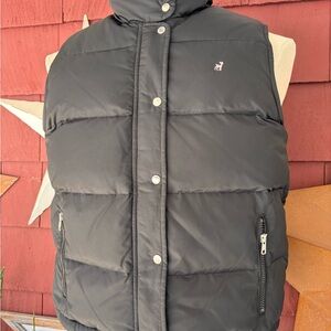 Old Navy Black Down Feather Puffer Vest Jacket Deer Logo
Women’s Size L